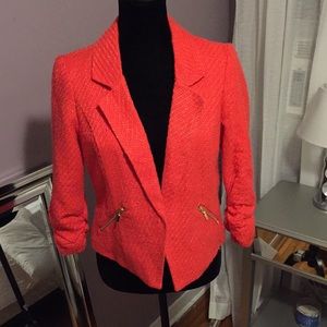 Orange fitted blazer
